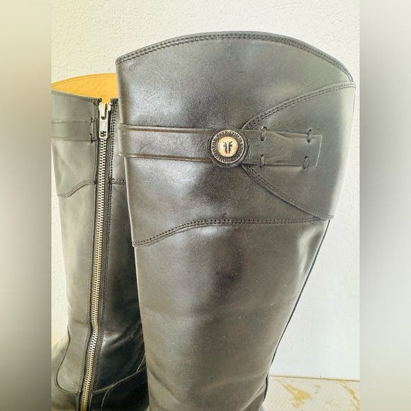 🔥🔥FINAL CLEARENCE🔥🔥 FRYE Women’s Molly Knee High Black Leather Boots - Picture 4 of 12